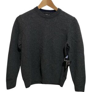 Mark Law 100% Fine Merino Wool Dark Gray Crewneck Sweater Large